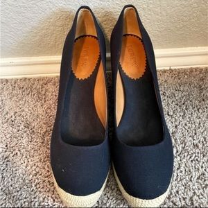 J.Crew Factory Canvas Spadrille Wedges  sz 9.5